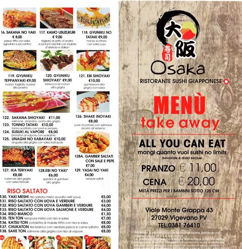 Osaka Online Menu